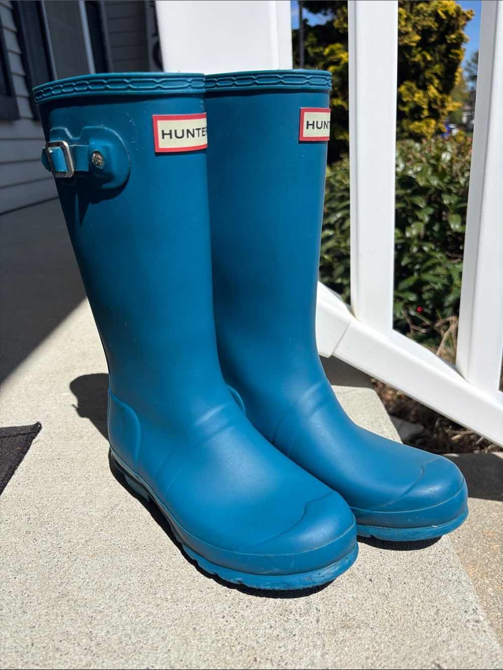Hunter Unisex Ocean Blue Matte Rain Boots
